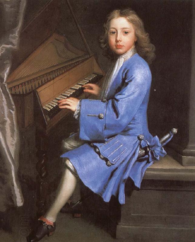 samuel pepys an 18th century painting of young man playing the spinet by jonathan richardson China oil painting art